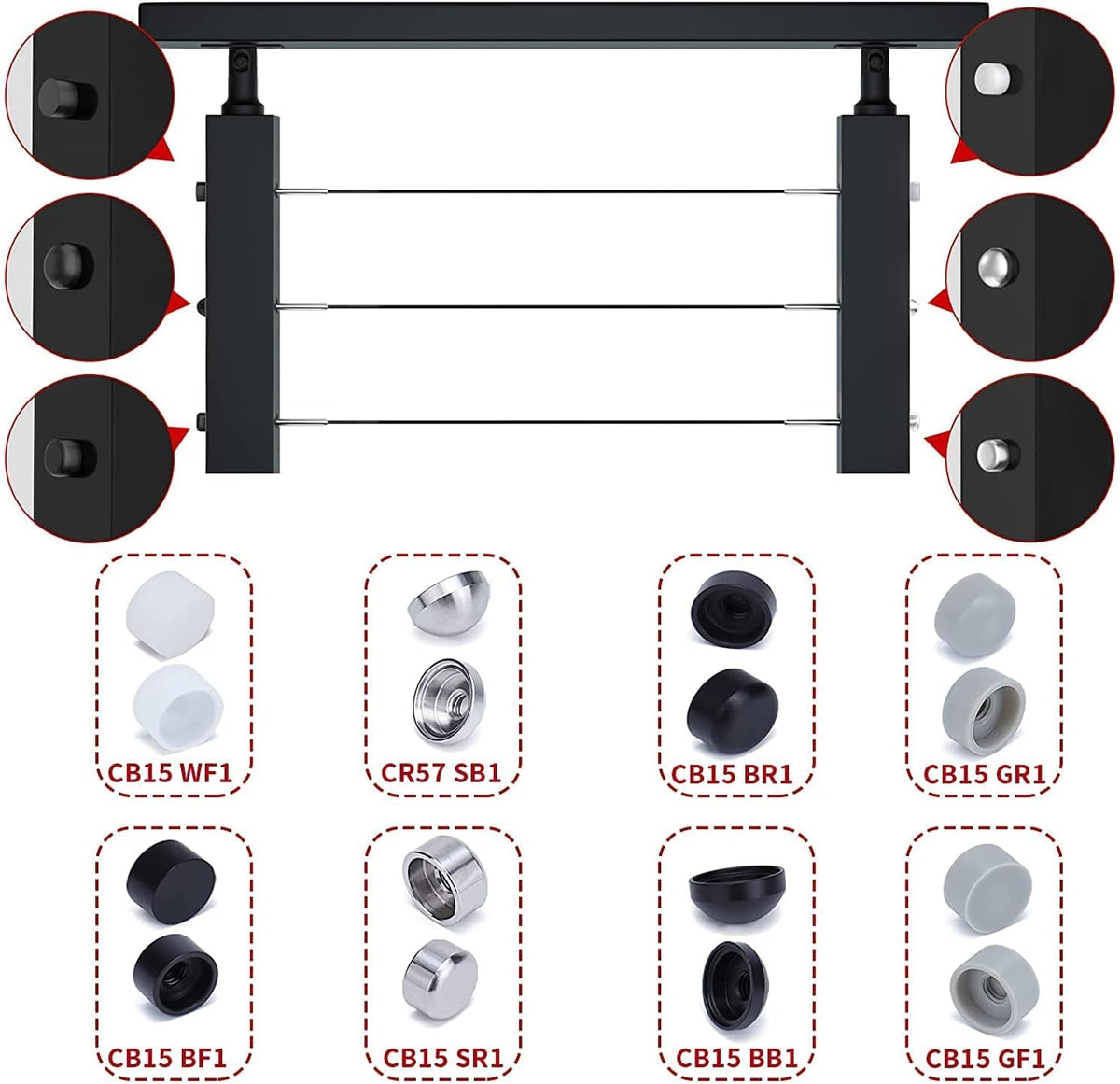 20Pack 1/8 Cable Railing Kit T316 Stainless Steel Terminal F208947