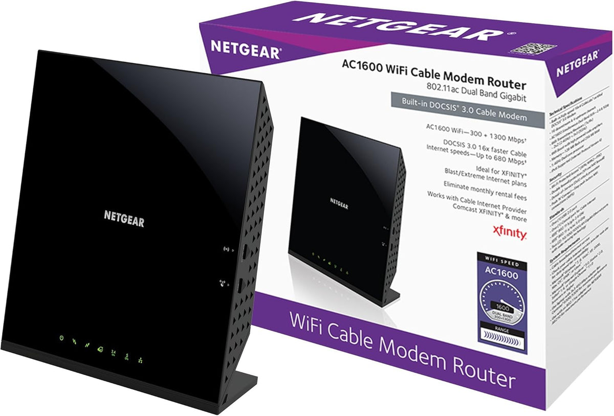Cable Modem WiFi Router Combo, AC1900, DOCSIS 3.0 J501711