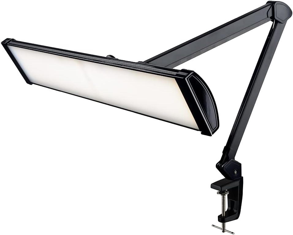 Black 26 Inches Metal LED Desk Lamp with Clamp U366