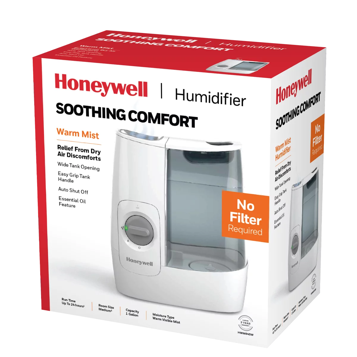 White 1 Gallon Warm Mist Humidifier A13260