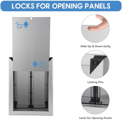 Weatherproof Aluminum Pet Door with Double Panels X994