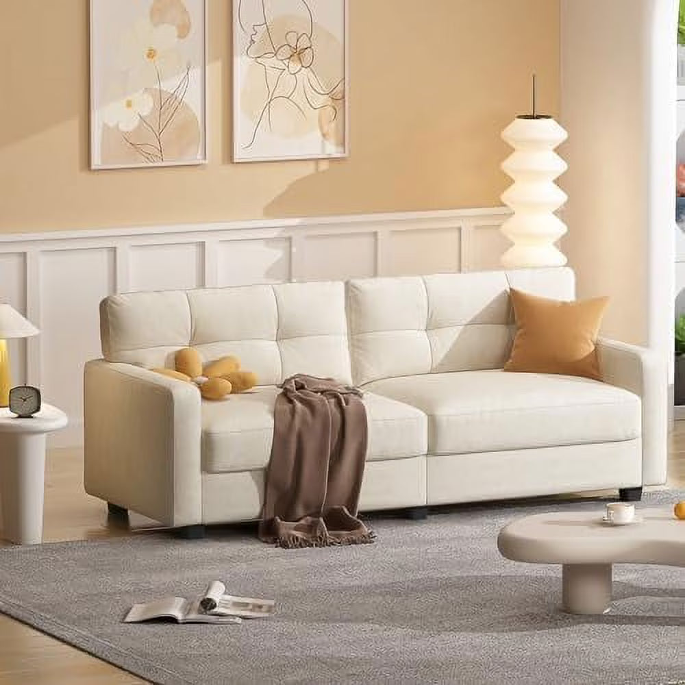 Velvet Fabric Loveseat Sofa with Solid Wood Frame M447828