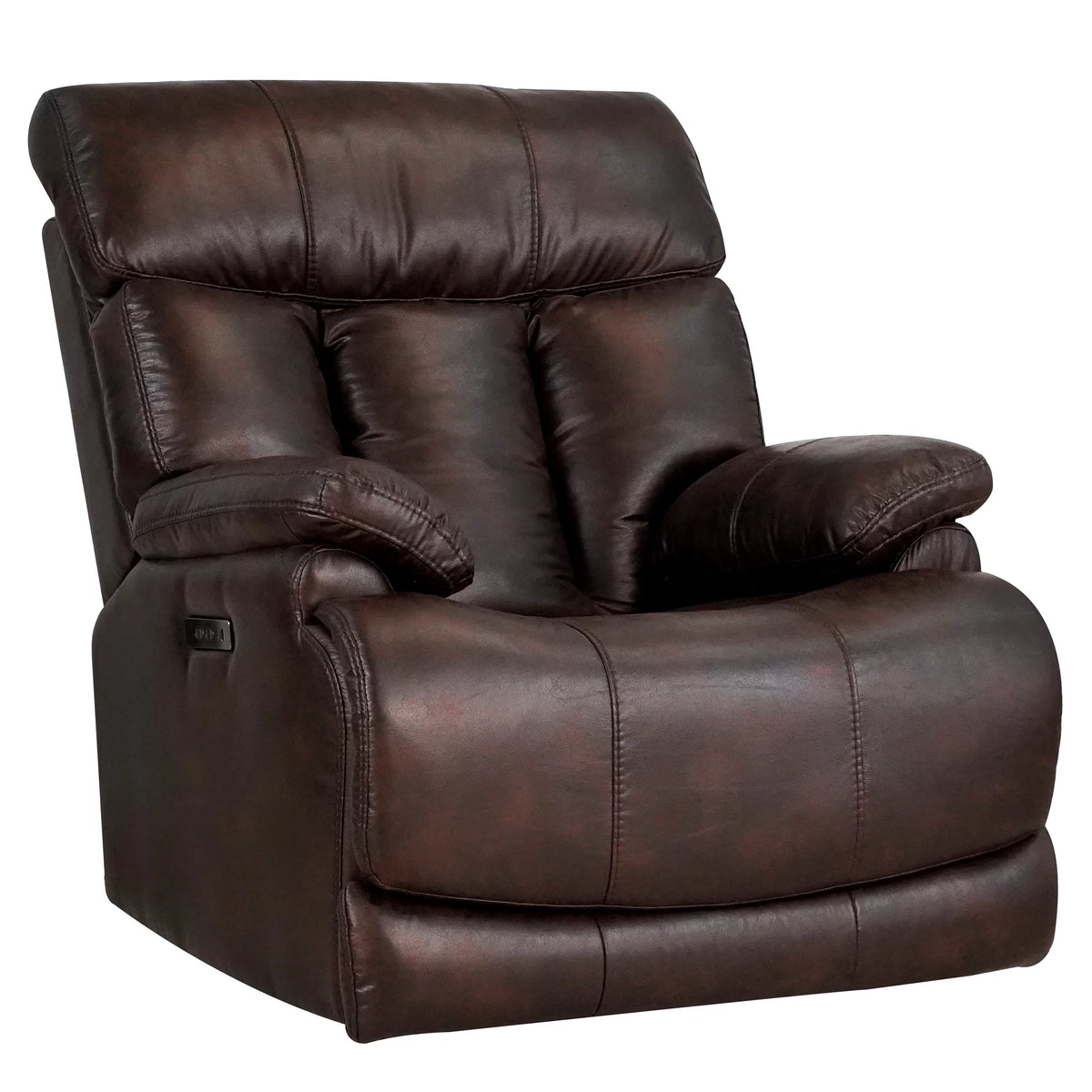 Chocolate Brown Leather Power Recliner with Power Headrest X976382
