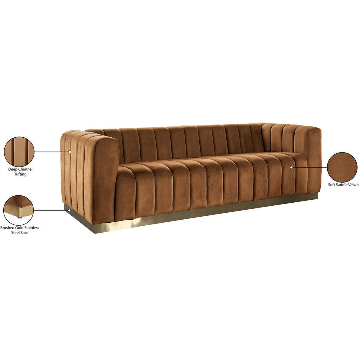 Saddle Velvet Sofa K514