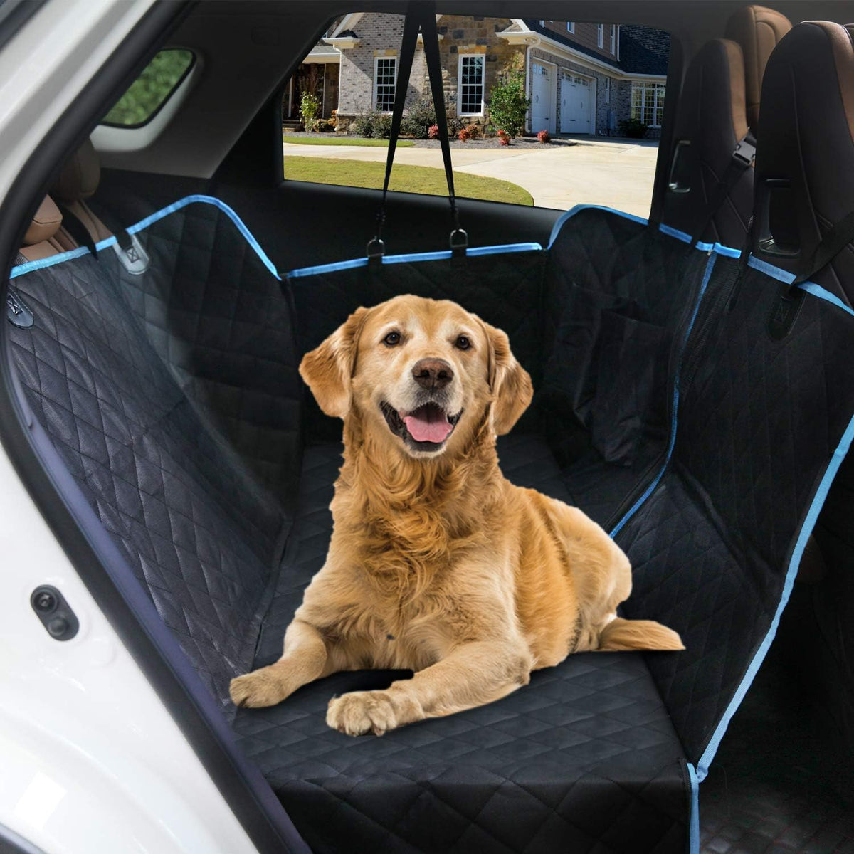 Waterproof Dog Car Seat Cover with Storage Pockets, Pack of 2 P563