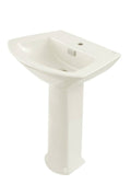 Colonial White Pedestal Lavatory with Single Faucet Hole T55543