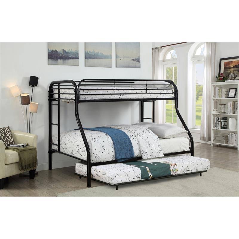 Black Full Metal Youth Trundle A504