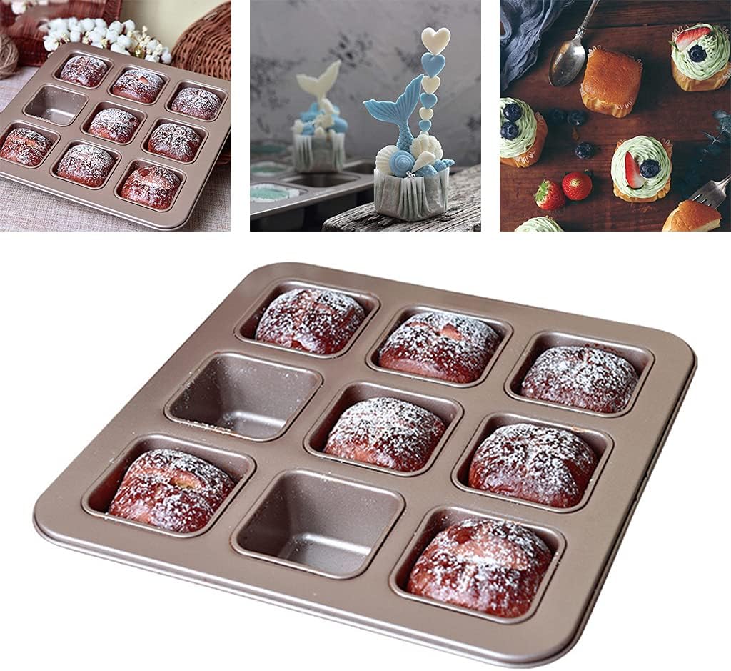 Brown Non-stick Stainless Steel Baking Square H569