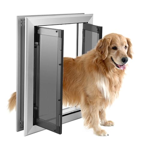 Weatherproof Aluminum Pet Door with Double Panels X994
