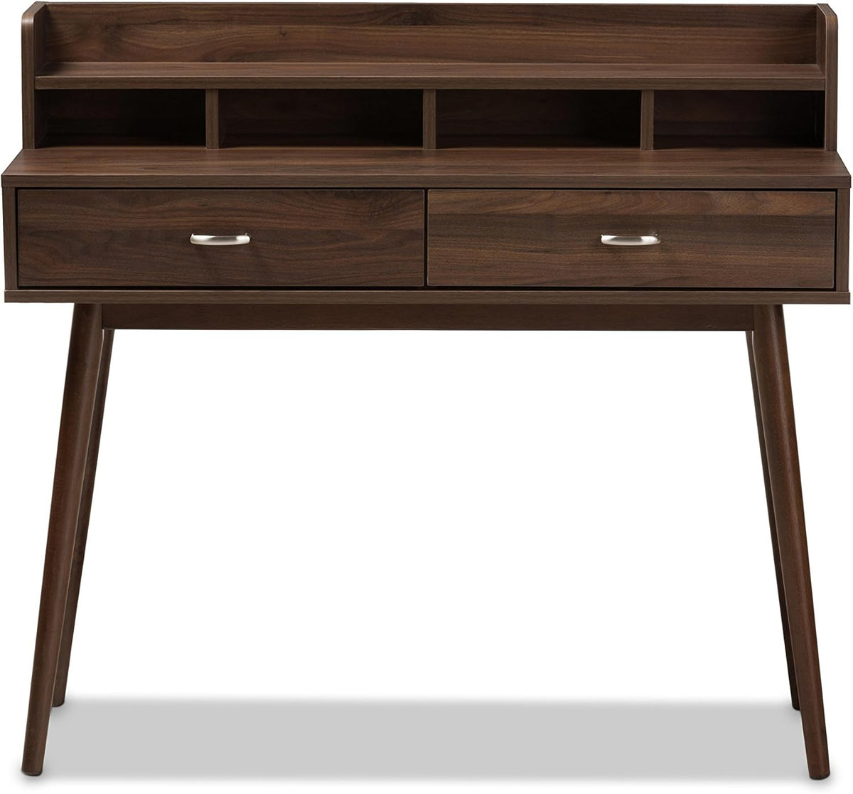 Walnut Brown 2-Drawer Desk B465