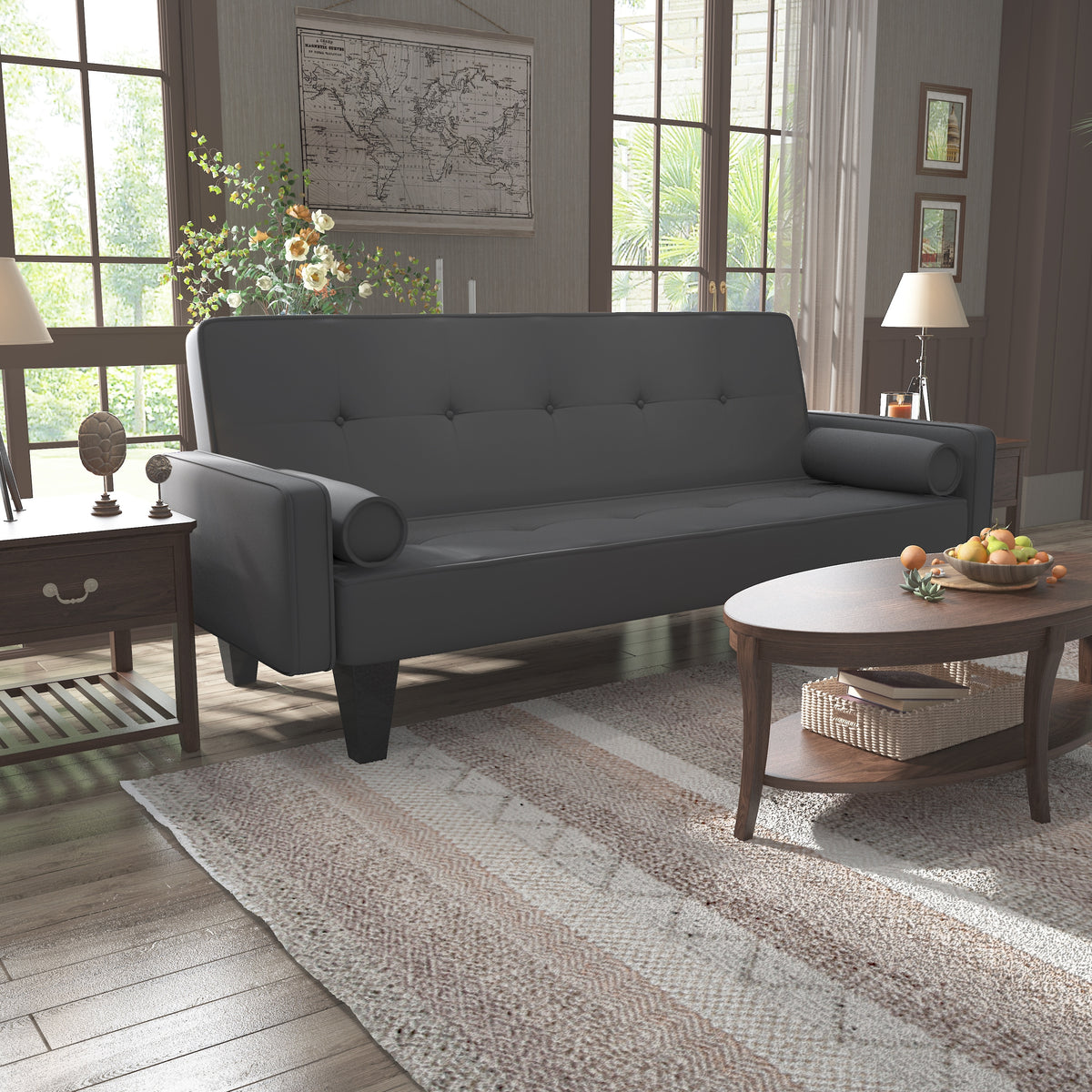 Grey Upholstery Sofa Bed H545