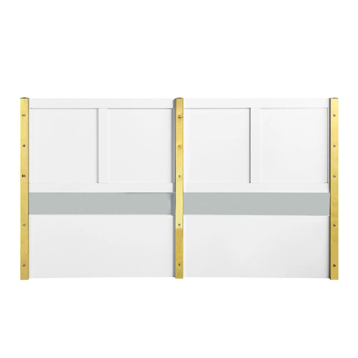 White Gloss Finish Eastern King Size Bed L7289