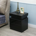 White 2 Drawer LED Nightstand A717