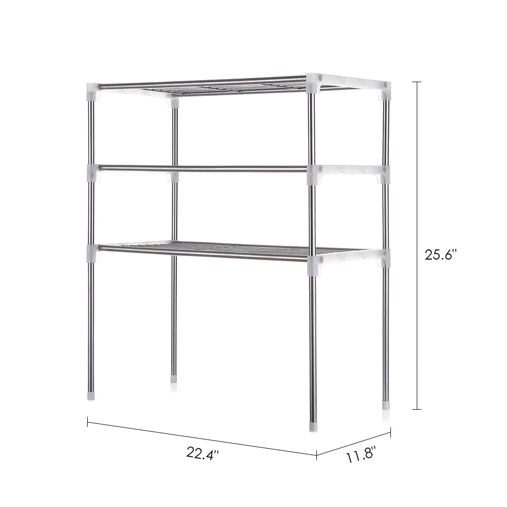 3-Tier Kitchen Storage Shelf Rack Microwave Oven Shelving Unit F7654