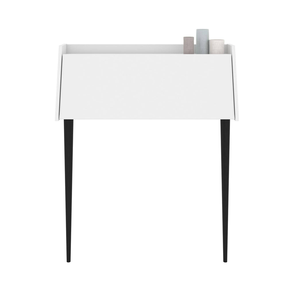 Secretary Desk in White and Bark Grey C4188