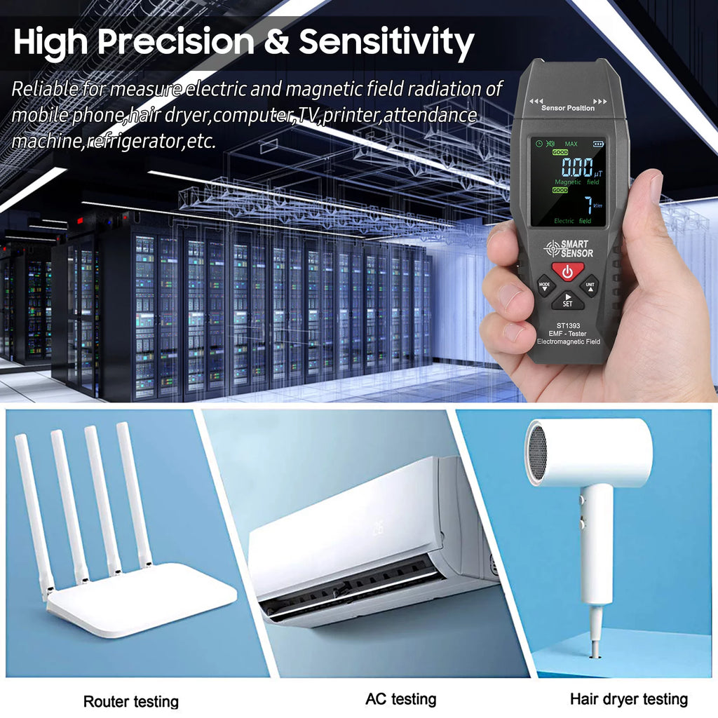 Handheld Digital LCD EMF Meter Electromagnetic Field Detector U823418