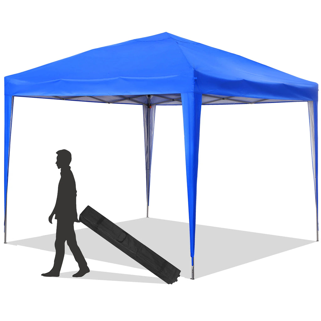 10 ft x 10 ft White Pop Up Canopy Tent with Carry Bag L6521