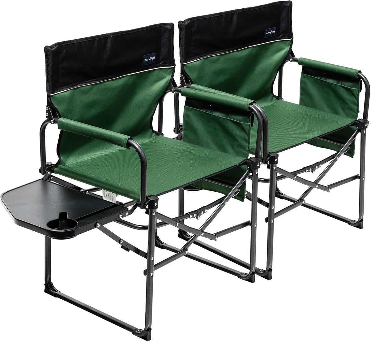 Oversized Heavy Duty Folding Camping Chair with Side Table O529199