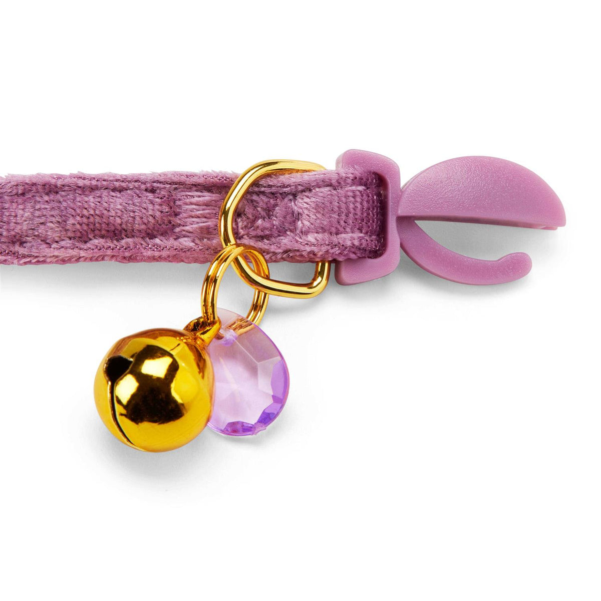Velvet Adjustable Purple Kitten Collar I548