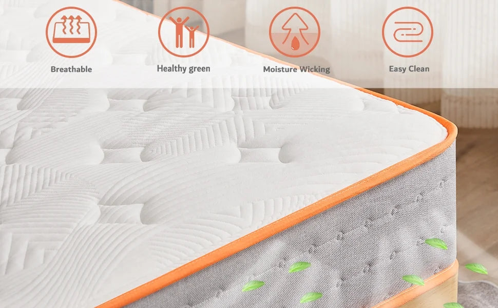 10 Inch Gel Memory Foam Innerspring Hybrid Twin Mattress Z314