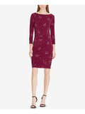 Burgundy Jersey Dress 10P Petites D11106