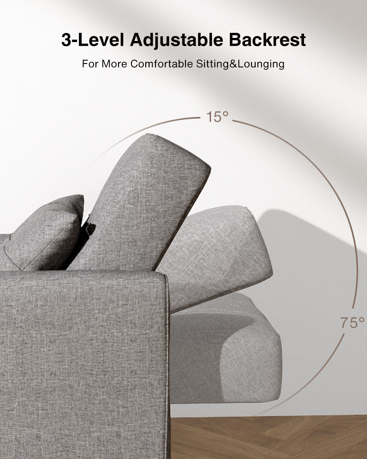 Grey Convertible Chair Single Bed M784