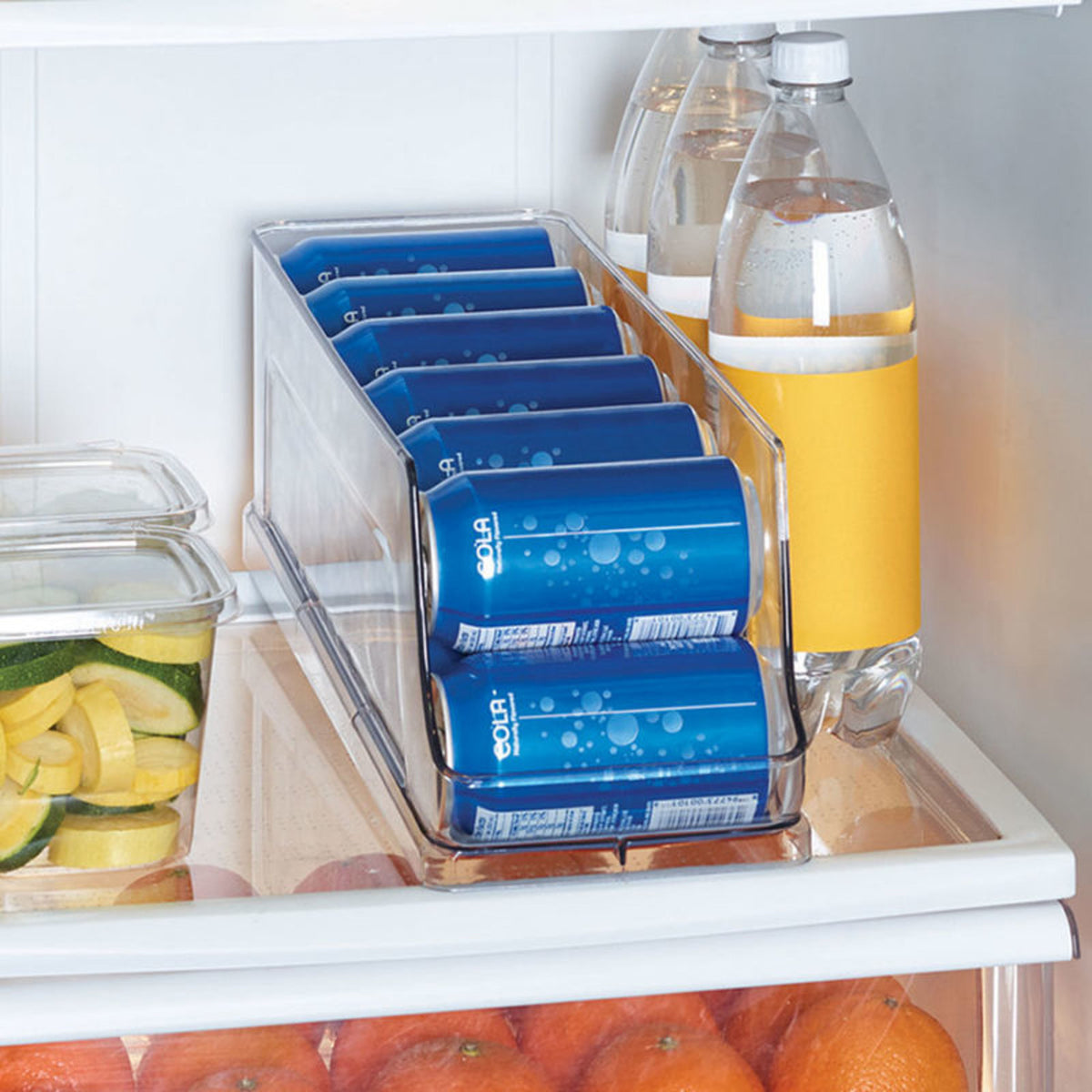12 Can Clear Plastic Refrigerator Storage Bin D247522