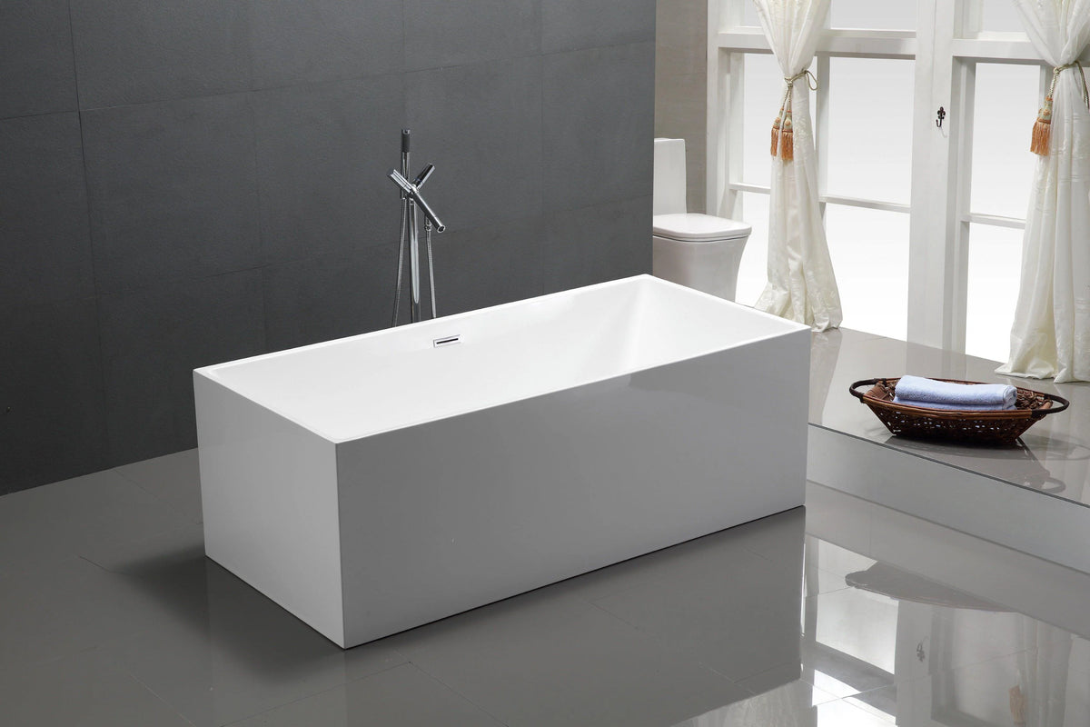 59 in. Acrylic Freestanding Bathtub in White S318680