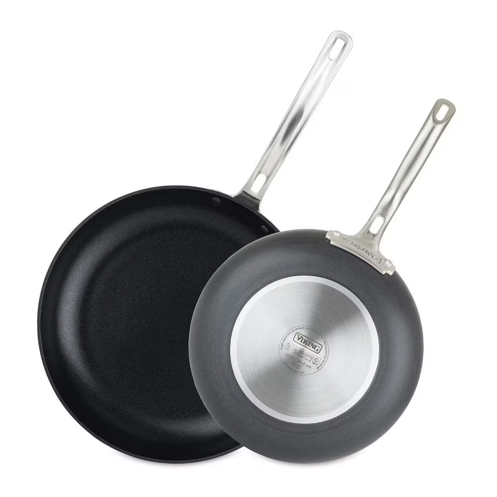 10-Inch and 12-Inch Hard Anodized Nonstick Fry Pan Set V38954
