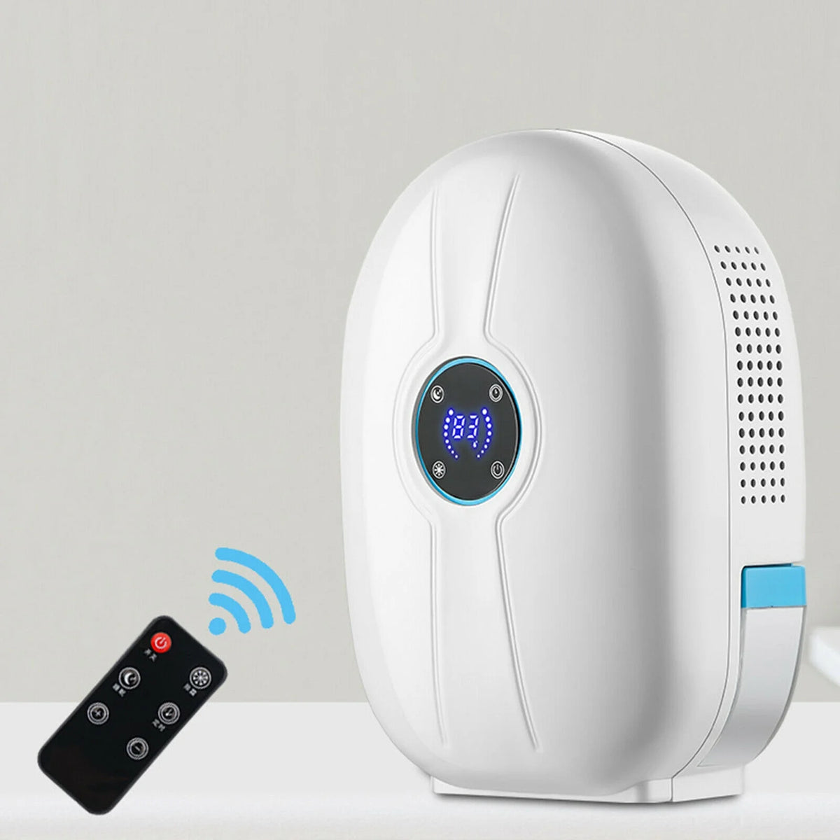 Mini Remote Control Dehumidifier 500ml Water Tank White F54361