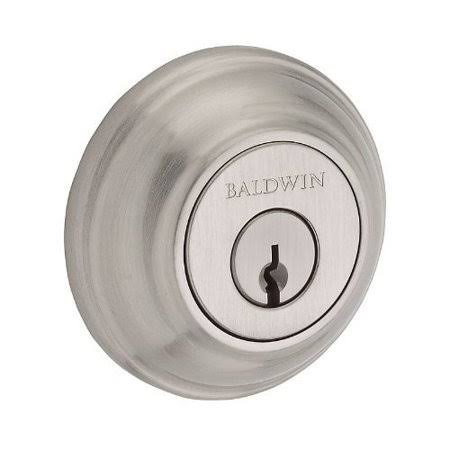Satin Nickel Double Cylinder Round Deadbolt E1358