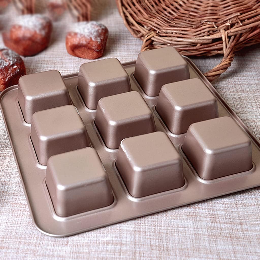 Brown Non-stick Stainless Steel Baking Square H569