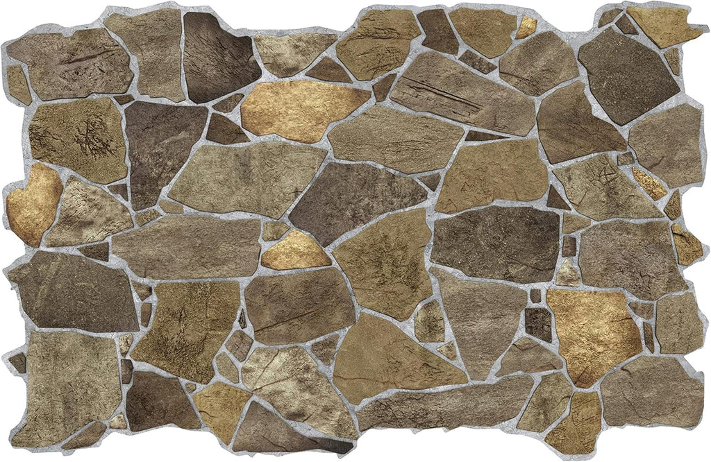 Brown Faux Stone PVC 3D Wall Panel, 3.2 ft X 2.1 ft I265