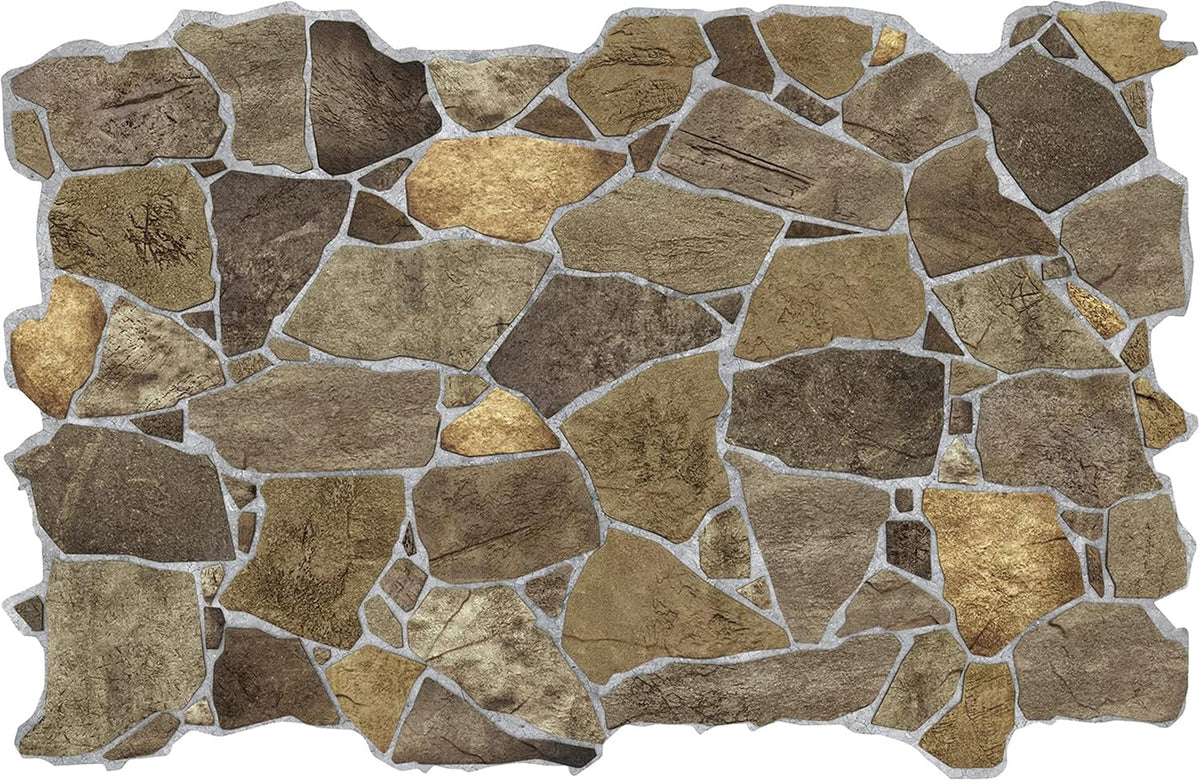 Brown Faux Stone PVC 3D Wall Panel, 3.2 ft X 2.1 ft I265