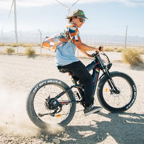 Dual Battery 48V 35AH 2000W 80-155 Miles Electric Bike 26" Fat Tire Full Suspension EBike with Dual Hydraulic Brakes N556647