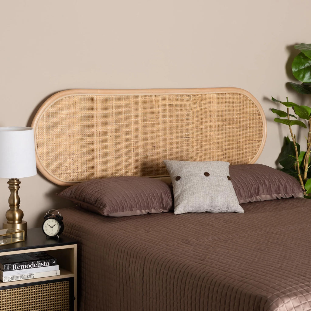 Natural Brown Rattan Queen Size Headboard E2018