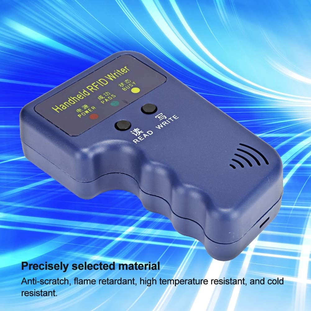 Handheld RFID Card Copier 125KHz ID Duplicator Reader Writer with 5Pcs Writable Keychain and 5Pcs Writable Card B5791