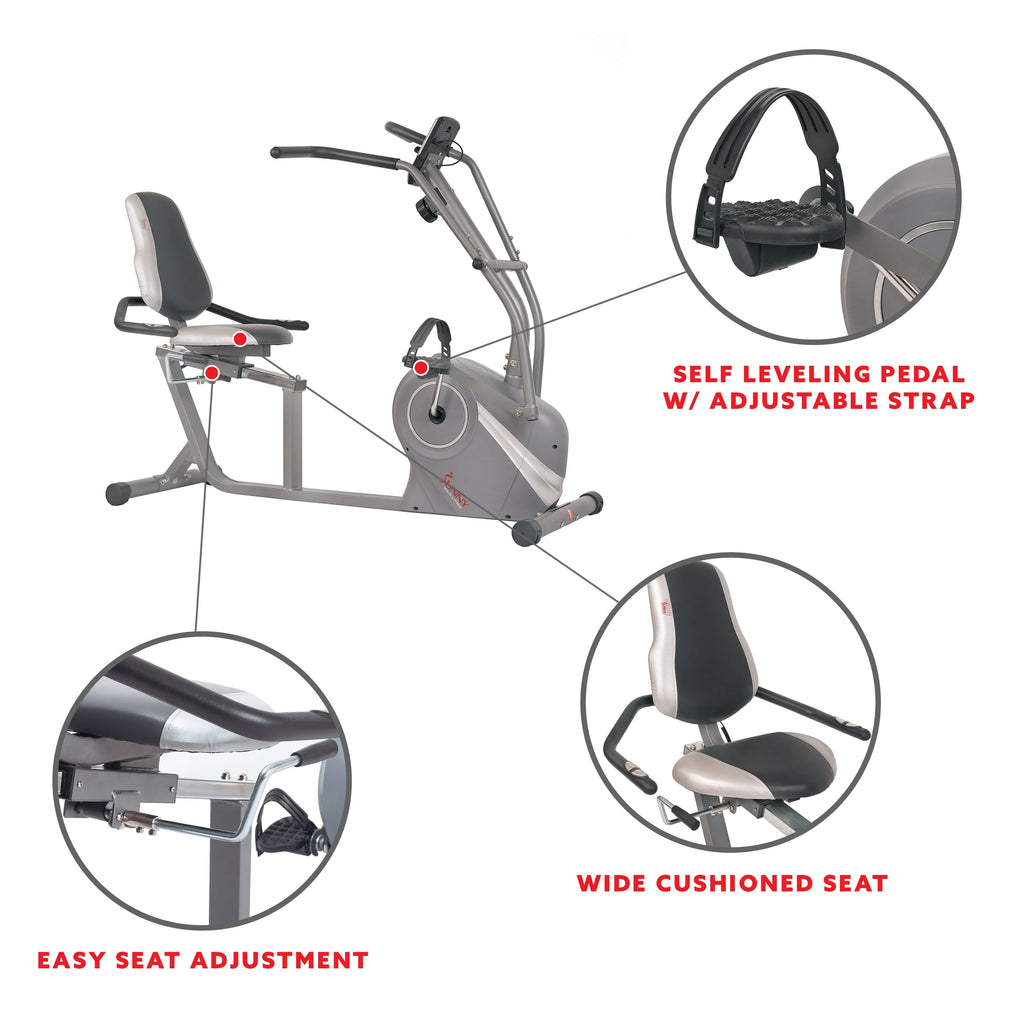 Magnetic Recumbent Bike with Arm Exercisers I43381