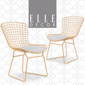 French Gold Wire Dining Side Chair Set of 2 S1087