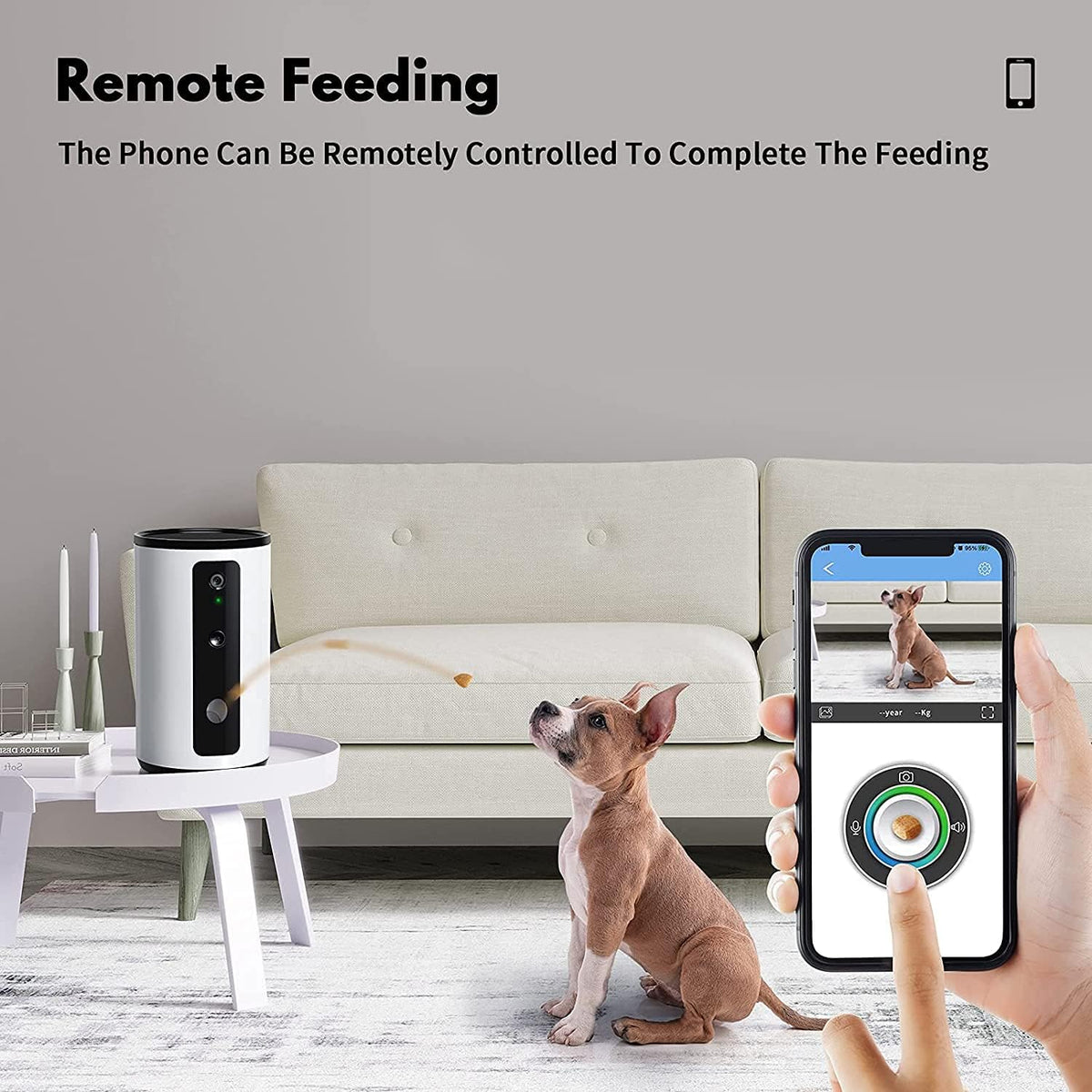 Smart Pet Camera Dog Treat Dispenser with Night Vision Two Way Audio R290