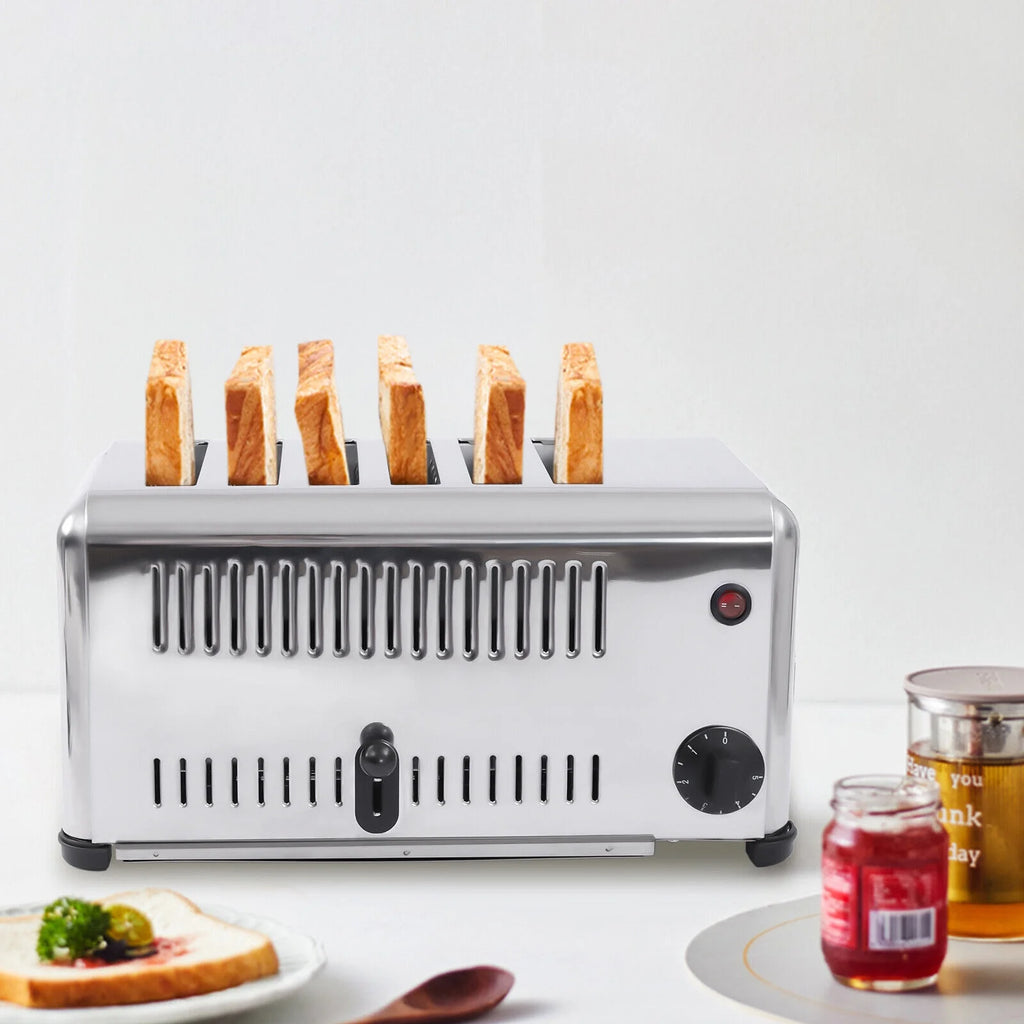 6 Slices Pop-Up Electric Stainless Steel Toaster T364618