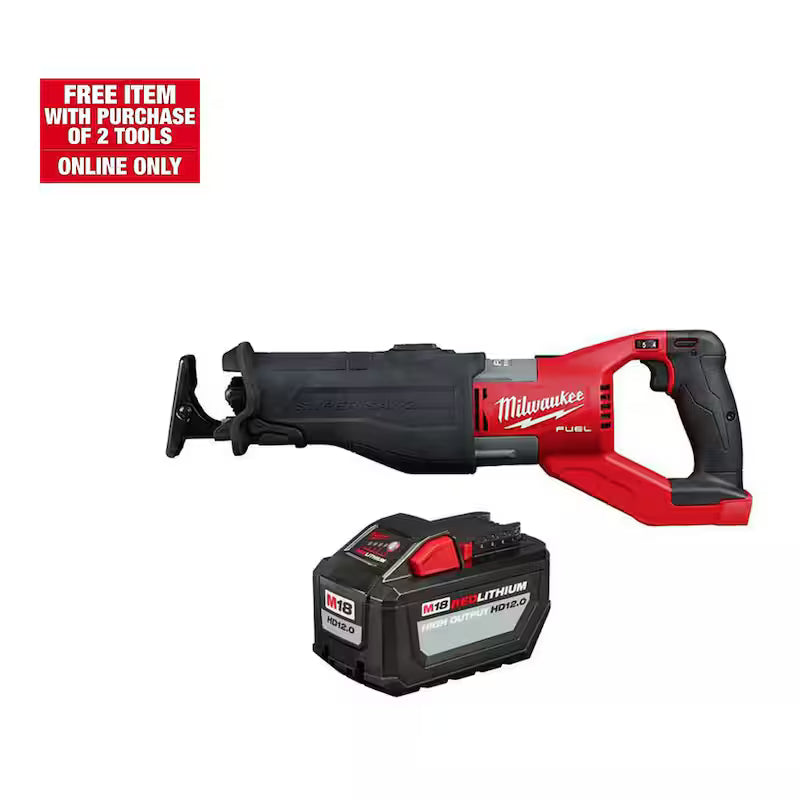 18V Lithium-Ion Brushless Cordless Reciprocating Saw & 12.0Ah Battery Q805761