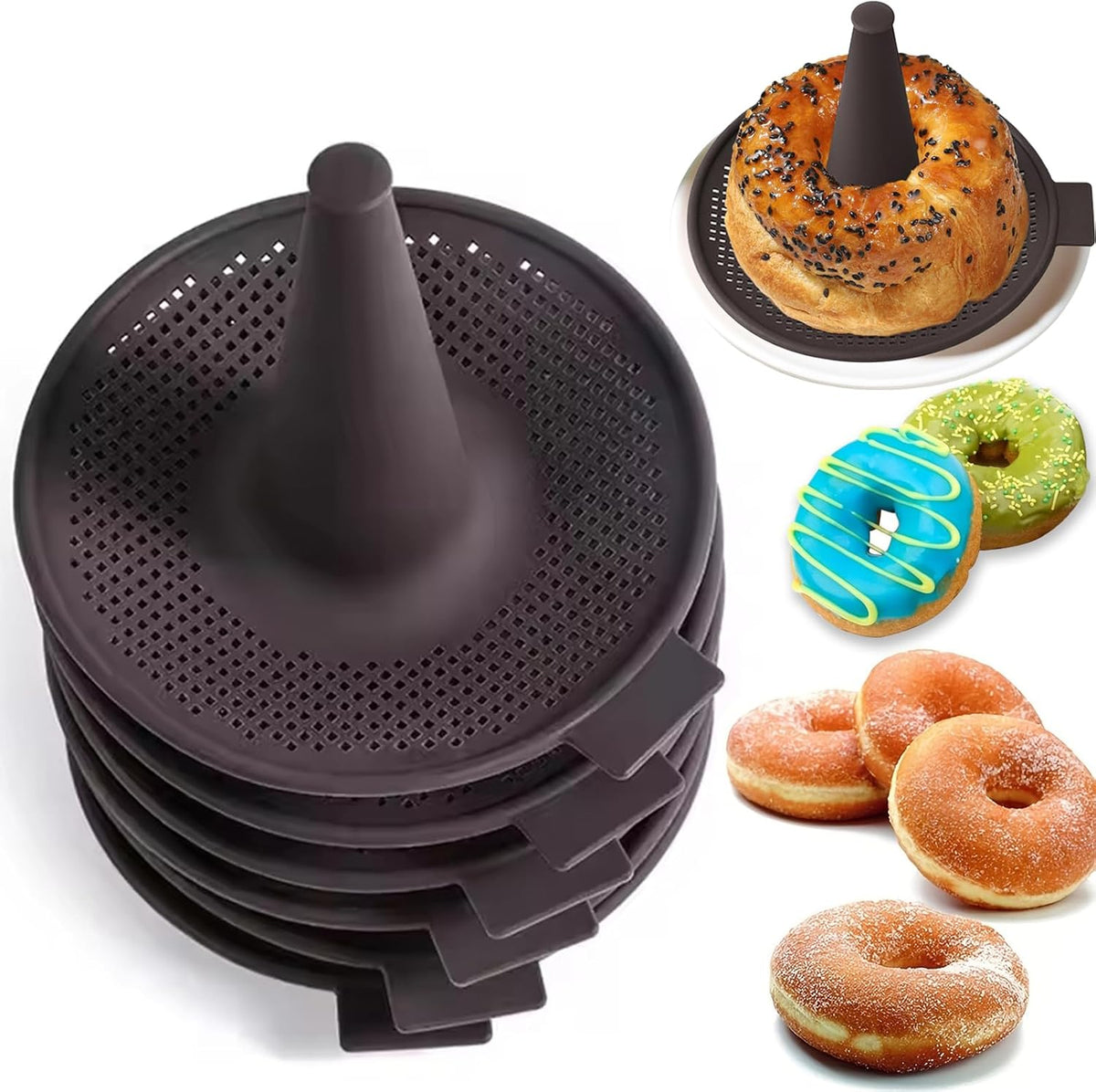 6 Pcs Silicone Donut Mold for Baking S6331