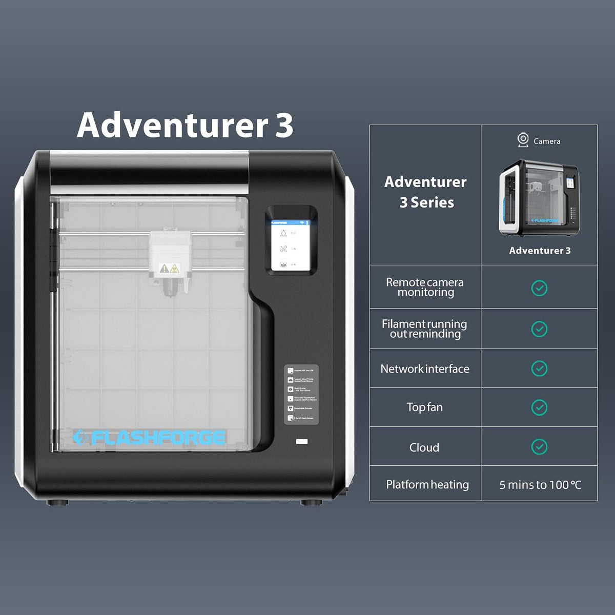 3D Printer with Heating Bed O190754