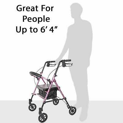 Pink Aluminum Rolling Walker J909608