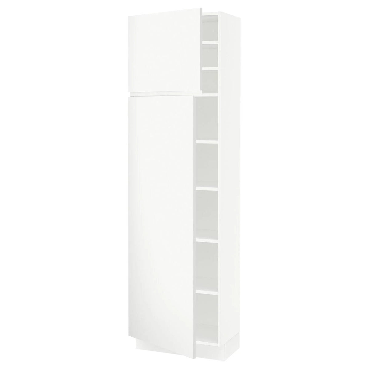 White High Cabinet with shelves and 2 Doors W8506