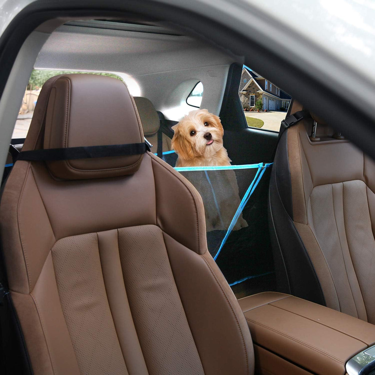Waterproof Dog Car Seat Cover with Storage Pockets, Pack of 2 P563