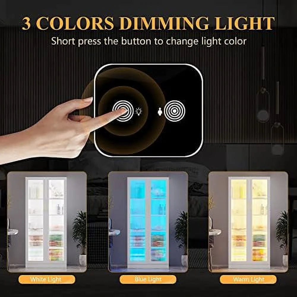 Tall Kitchen Pantry Cabinet with LED Light 5 Tier 2 Doors A71490