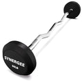 30lb Fixed Curl Bar Steel Bar Rubber Weight V964