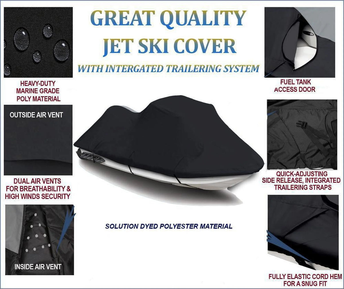 Black Jet Ski PWC Watercraft Cover S784